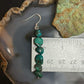 Sterling Silver Natural 5 Turquoise Beads Long Dangle Earrings For Women