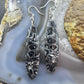 Sterling Silver Elongated Oval Palm Root Eye Slab Dangle Earrings For Women #238