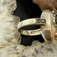 Sterling Silver Mother of Pearl & Marcasite Flower Ring Size 8 For Women