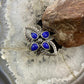 Carolyn Pollack Southwestern Style Sterling Silver 4 Lapis Lazuli Flower Cluster Ring For Women