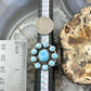 Sterling Silver Southwestern Style Larimar Cluster Ring Size 7 For Women