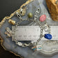 Carolyn Pollack Sterling Silver Multi Charm and Stone Charm Bracelet For Women