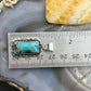 Native American Sterling Silver Rectangle Turquoise Decorated Pendant For Women