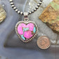 Sterling Silver Southwestern Style Cotton Candy Heart Pendant For Women #3