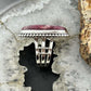 Sterling Silver Southwestern Style Oval Thulite Decorated Ring Size 7 For Women
