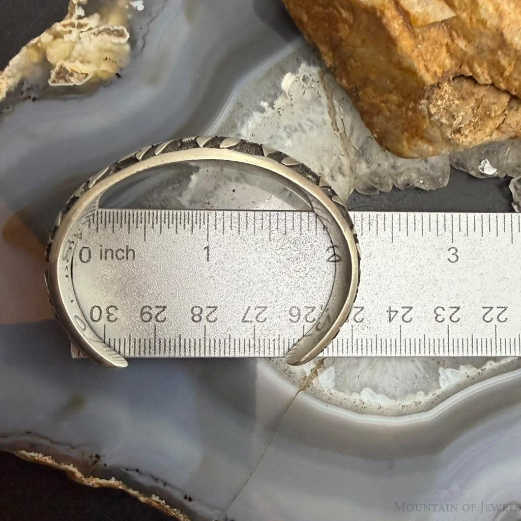 Vintage T.Dobbs Silver Floral Overlay Bracelet For Women