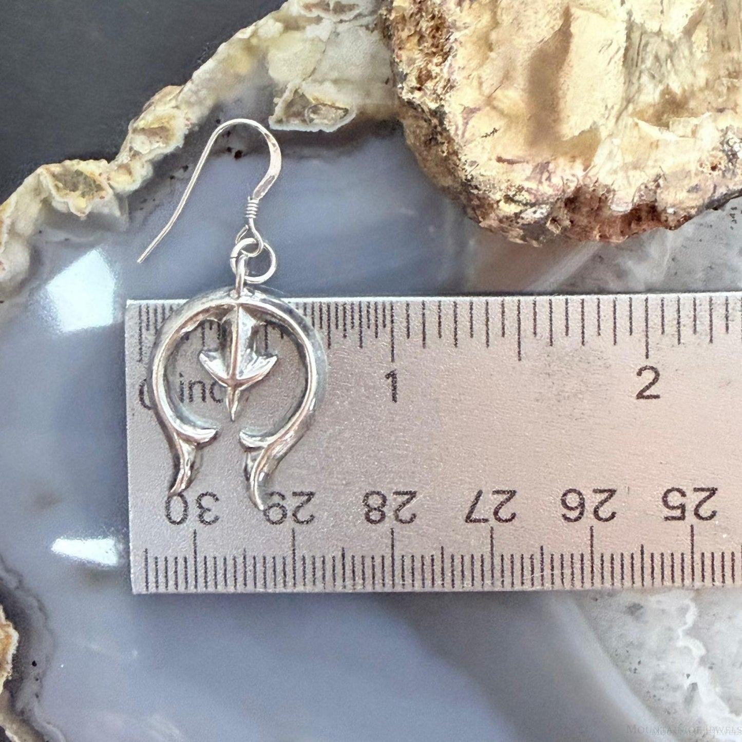 Sterling Silver Southwestern Style Naja Dangle Earrings For Women