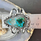 Sterling Silver Southwestern Style Large Teardrop Azurite Malachite Bracelet For Women