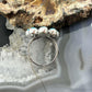 Sterling Silver Southwestern Style Mohave Turquoise Cluster Ring Size 8 For Women