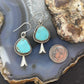 Sterling Silver Southwestern Style Turquoise Squash Blossom Dangle Earrings For Women #4