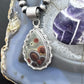Sterling Silver Southwestern Style Teardrop Peanut Obsidian Decorated Pendant For Women