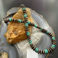 Southwestern Style Copper 8mm Navajo Pearl Saucer & Turquoise Disk Necklace For Women