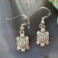 Carolyn Pollack Sterling Silver Tiny Turtle Dangle Earrings For Women