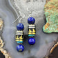 Tommy & Rosita Singer Sterling  Silver Lapis,Turquoise Beads Dangle Earrings For Women #1