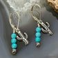 Carolyn Pollack Sterling Silver Turquoise Beads & Cactus Charm Dangle Earrings For Women
