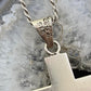 Vintage Sterling Silver Crucifix Pendant with Sterling Rope Necklace 20"
