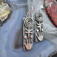 Alex Sanchez Sterling Silver Rectangle Petroglyph Dangle Earrings For Women #1