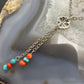 Carolyn Pollack Sterling Silver Coral & Turquoise Beads Chain Lariat Necklace For Women