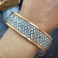Wylie Secatero Navajo Sterling Silver & Copper Stamped Bracelet For Men #5