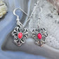 Carolyn Pollack Sterling Silver Red Jasper Floral Dangle Earrings For Women