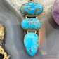 Sterling Silver Southwestern Style 3 Kingman Turquoise Pendant For Women #3