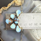 Sterling Silver Southwestern Style Teardrop Golden Hill Turquoise Necklace For Women