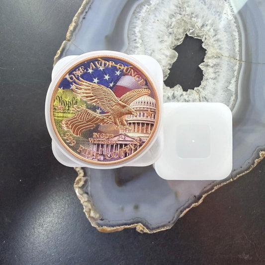 New Tube of 20 One AVDP Ounce .999 Fine Colorized Copper President Trump Rounds