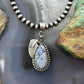 Sterling Silver Southwestern Style Teardrop Golden Hill Turquoise Leaves Pendant For Women #1