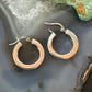 Sterling Silver Classic Wide Huggie Hoop Earrings For Women