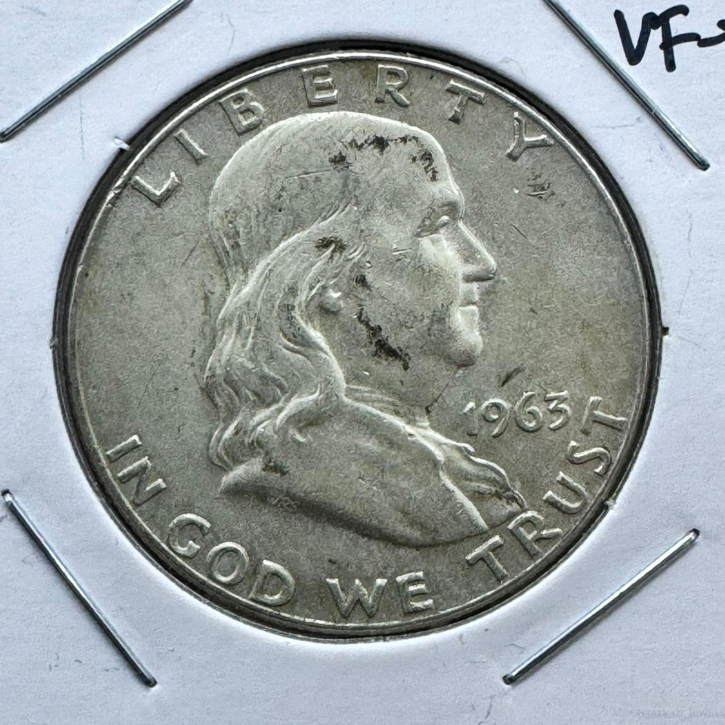 1963-D US Franklin Half Dollar .900 Silver VF-XF #60124-7E