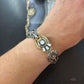 Carolyn Pollack Sterling Silver & Brass w/Moonstone Link Bracelet For Women