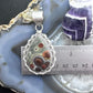 Sterling Silver Southwestern Style Teardrop Peanut Obsidian Decorated Pendant For Women