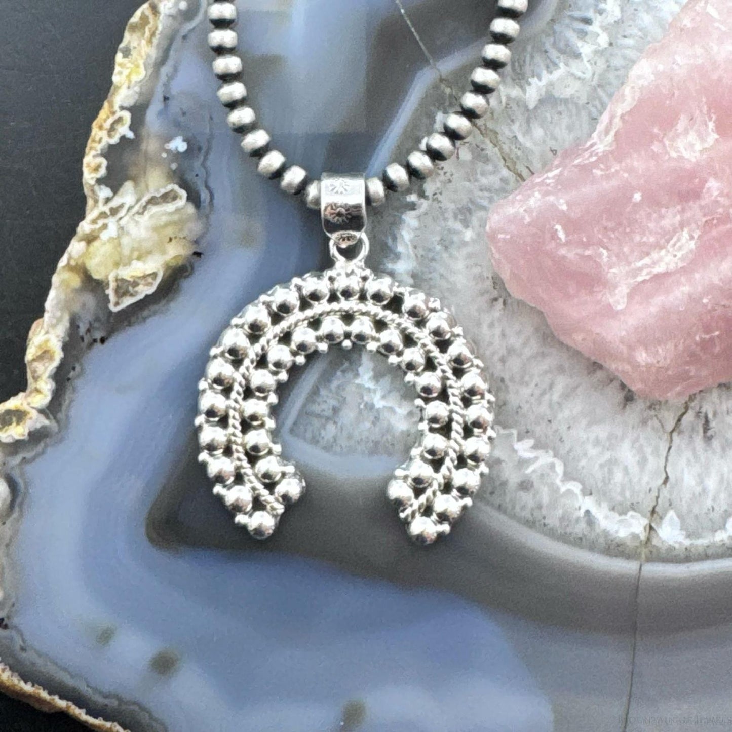 Southwestern Style Sterling Silver Decorated Unisex Cluster Naja Pendant