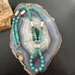 Sterling Silver Southwestern Style Turquoise Beads & Sterling Beads 26"-28" Necklace For Women