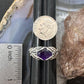 Carolyn Pollack Sterling Silver Oval Amethyst Floral Decorated Ring For Women