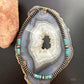 Southwestern Style 8-10mm Copper Navajo Pearl Round,Saucer & Turquoise Necklace For Women