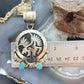 Alonzo Mariano Sterling Silver Rounded Overlay Eagle w/Turquoise Unisex Pendant