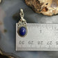 Sterling Silver Southwestern Style Oval Lapis Decorated Charm/Pendant For Women