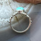 Carolyn Pollack Sterling Silver Oval Blue Turquoise Floral Ring Size 6 For Women