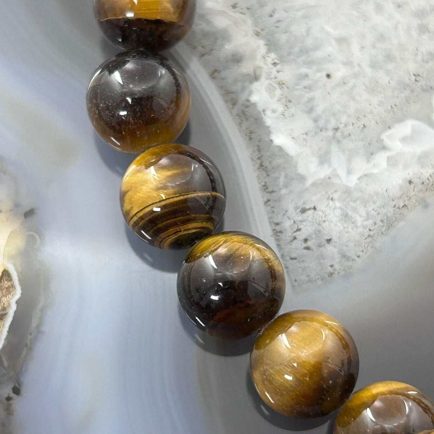 Carolyn Pollack Sterling Silver Tiger's Eye Beaded w/Horse Head Clasp Bracelet For Women