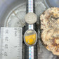 Sterling Silver Southwestern Style Oval Yellow Jasper Decorated Ring Size 6.75 For Women