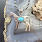 Sterling Silver Turquoise Stamped w/Indigenous Symbols Horse Unisex Pendant