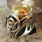 Carolyn Pollack Southwestern Style Sterling/Brass Decorated Dome Ring For Women