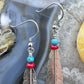 Anthony Gatewood Sterling Silver Turquoise & Coral Bead Feather Dangle Earrings For Women