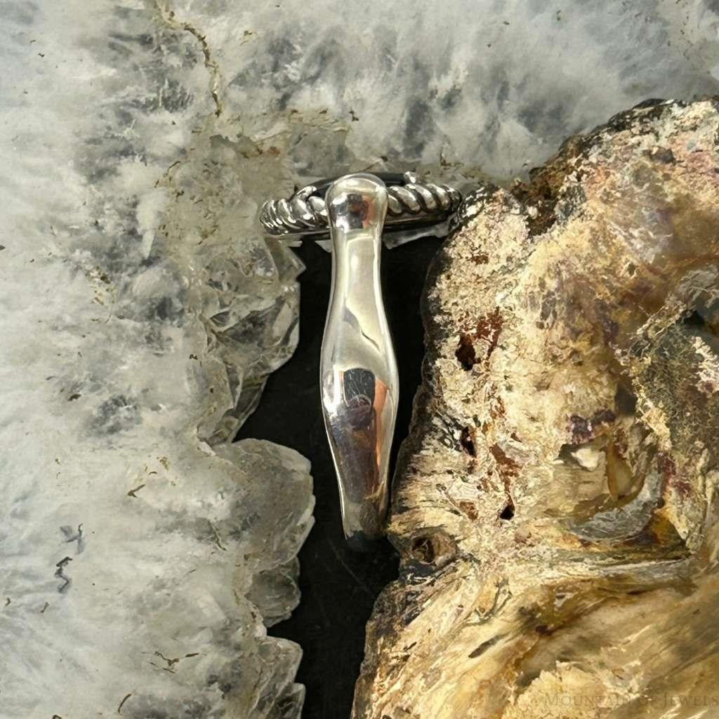 Carolyn Pollack Sterling Silver Oval Onyx Size 9.5 Reversible Ring For Women