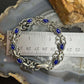 Carolyn Pollack Sterling Silver Oval Faceted Lapis Decorated Link Bracelet For Women