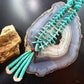 Vintage Native American Disk Beads Turquoise & Spiny Oyster Jacla Necklace For Women