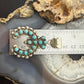 Sterling Silver Southwestern Style Multi Turquoise Decorated Naja Pendant For Women