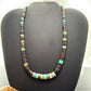 Vintage Native American Heishi Shell and Turquoise Beads 16" Necklace For Women