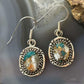 Sterling Silver Southwestern Style Spiny Oyster Turquoise Dangle Earrings For Women #3